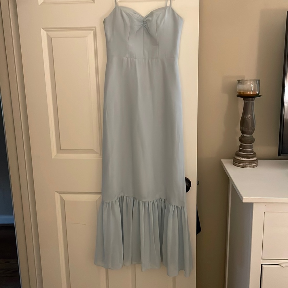 Light Blue Chiffon Azazie Dress